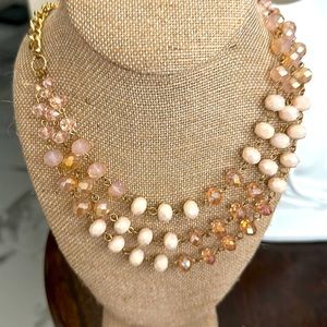 Pink ABV multi bead necklace